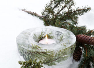 decorazioni invernali abete