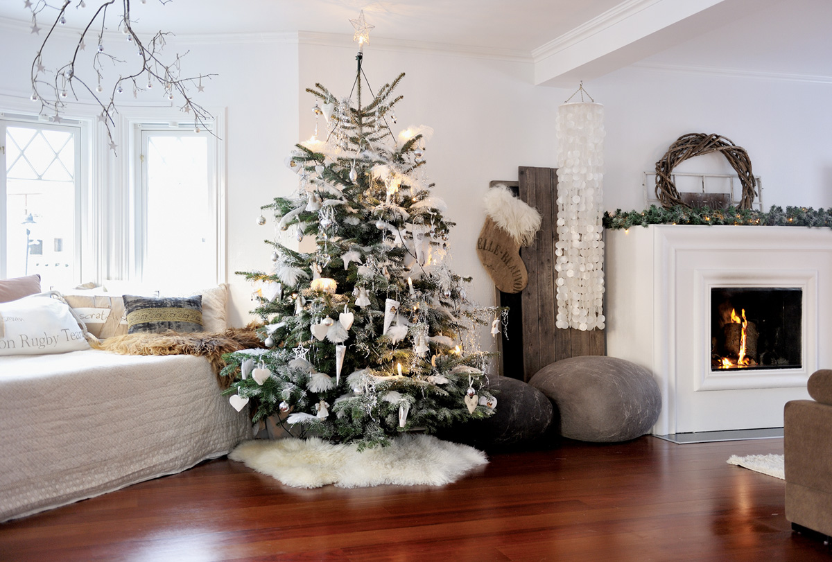 Un Bianco Natale Shabby Chic Per Il Living Della Vostra Casa